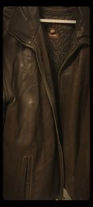 Brown leather jacket